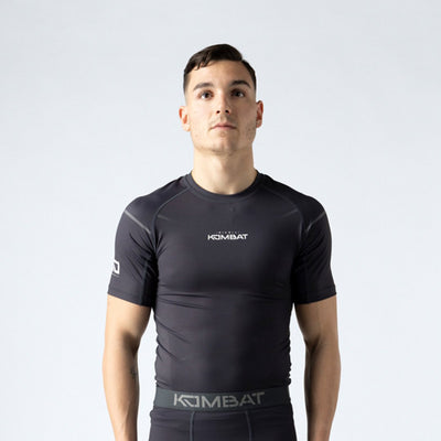 Maglietta rashguard a maniche corte KOMBAT Kobalt per uomo