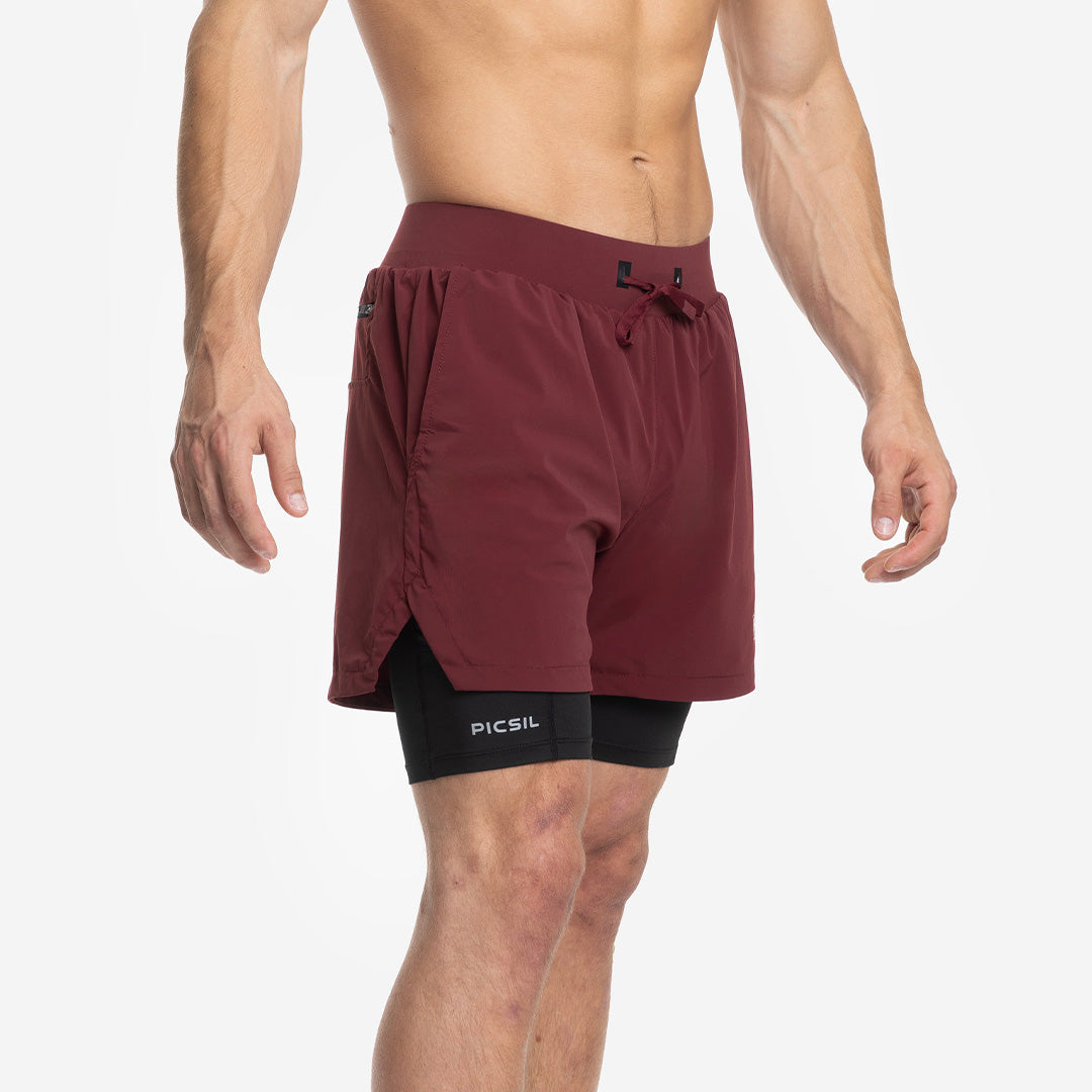 Shorts con mesh di compressione 2 in 1 uomo Premium