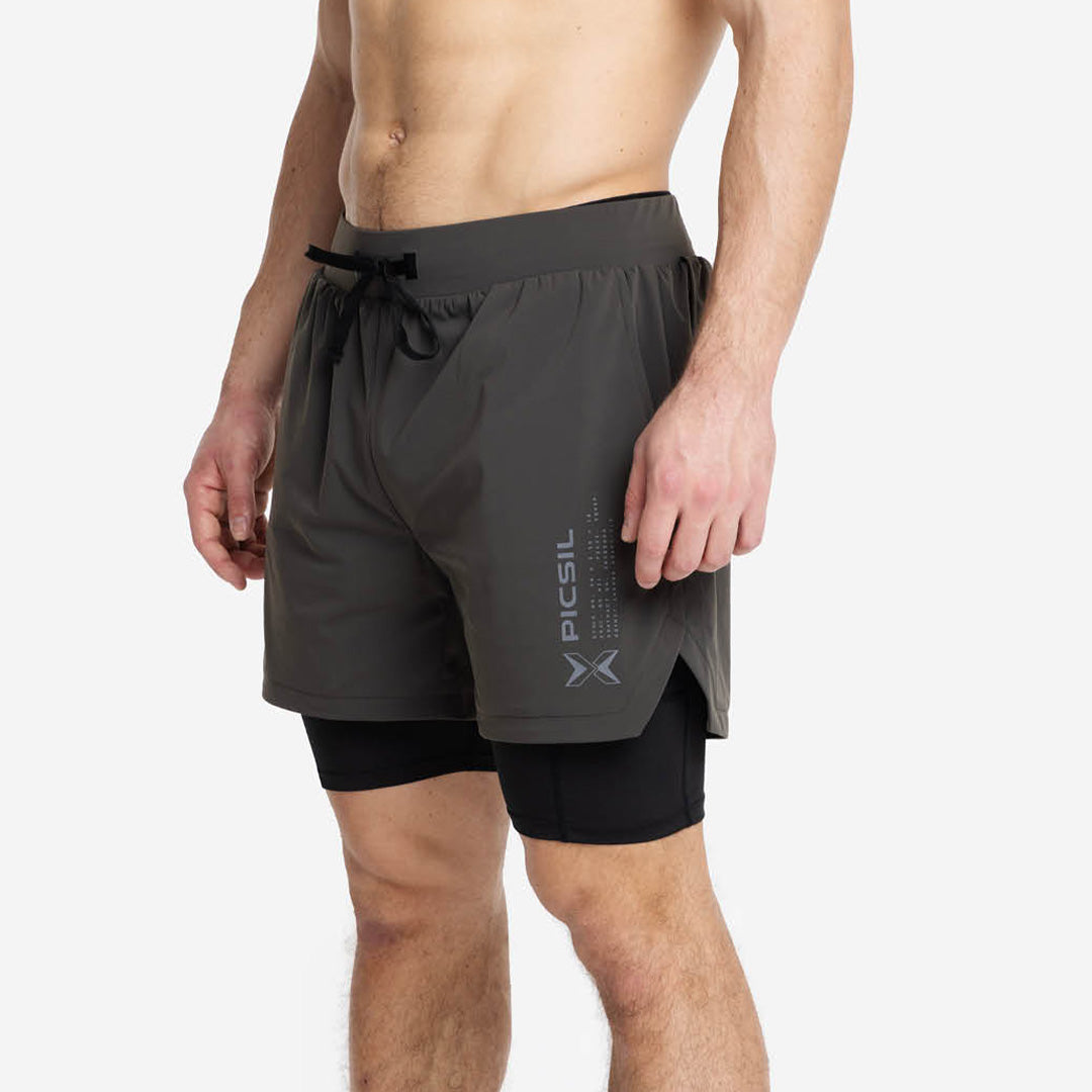 Shorts con mesh di compressione 2 in 1 uomo Premium