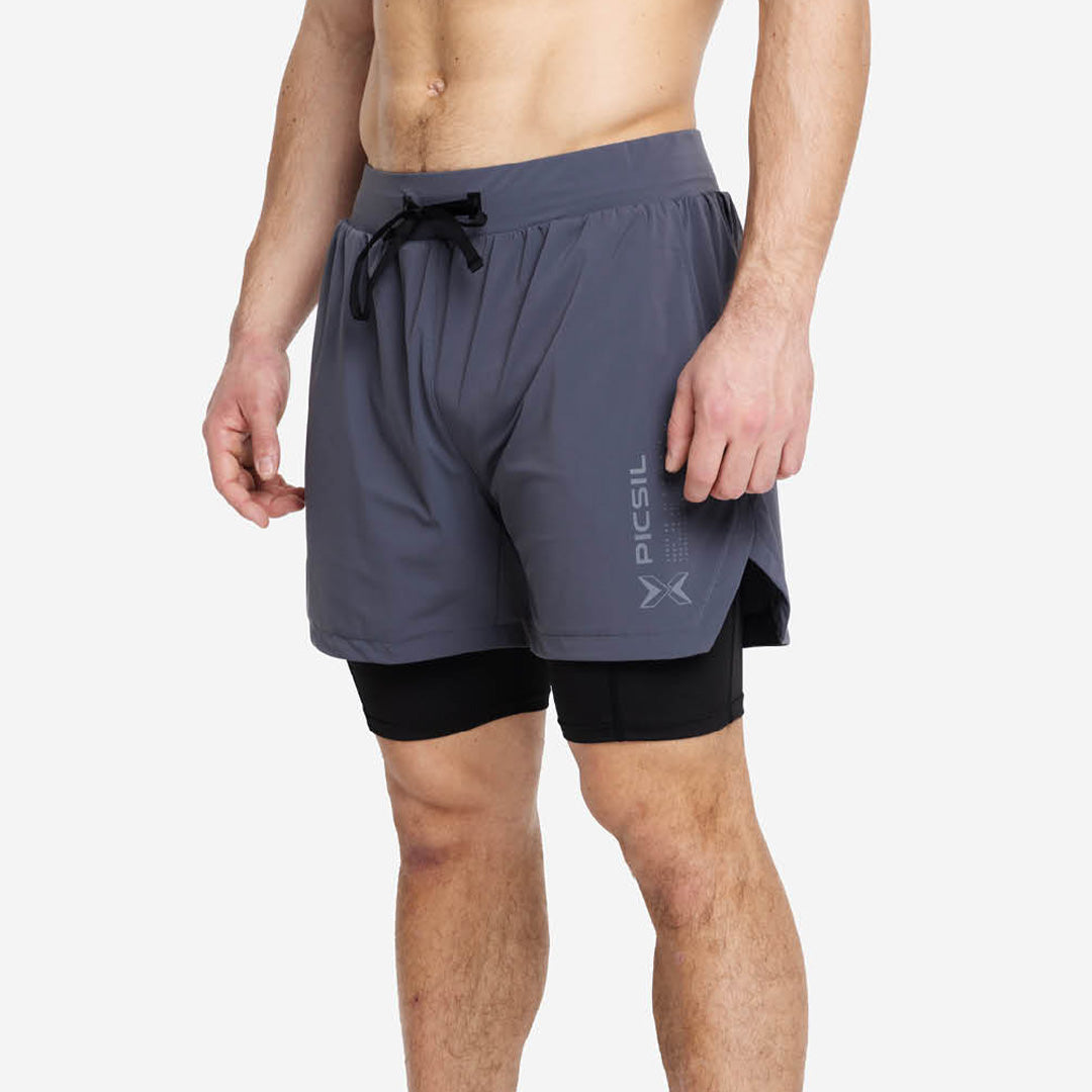 Shorts con mesh di compressione 2 in 1 uomo Premium