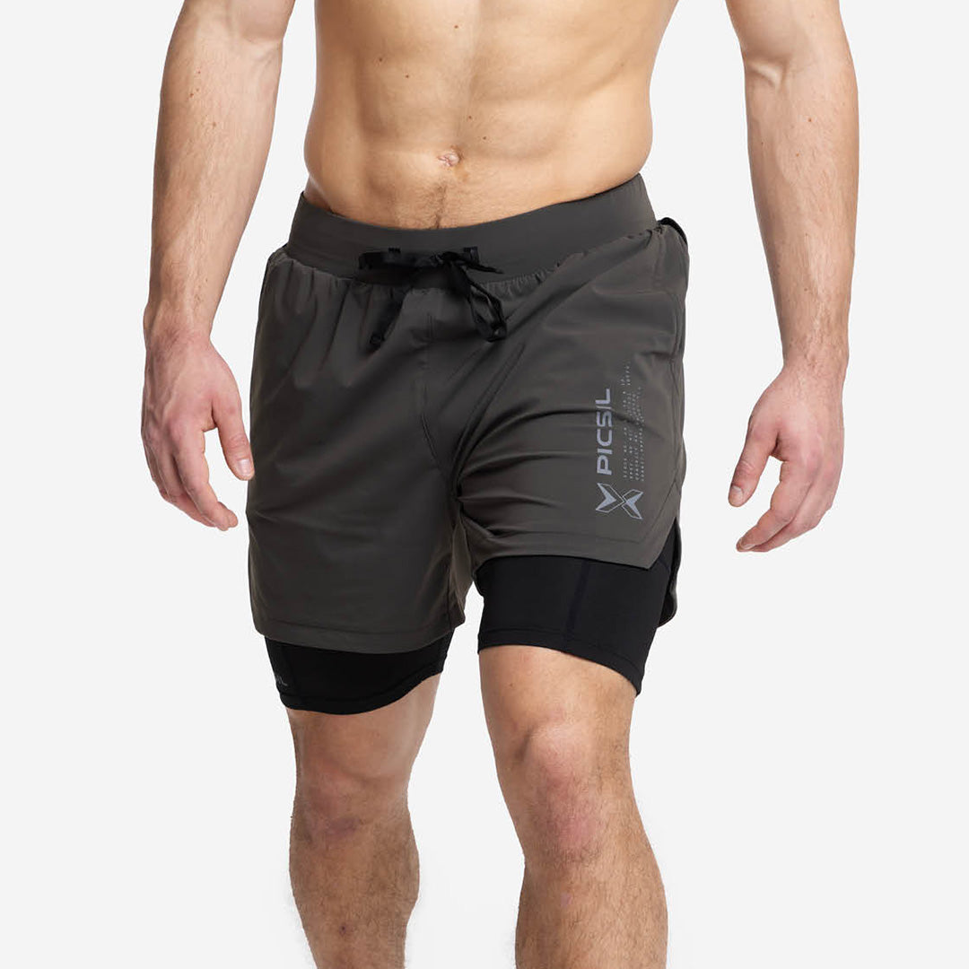 Shorts con mesh di compressione 2 in 1 uomo Premium