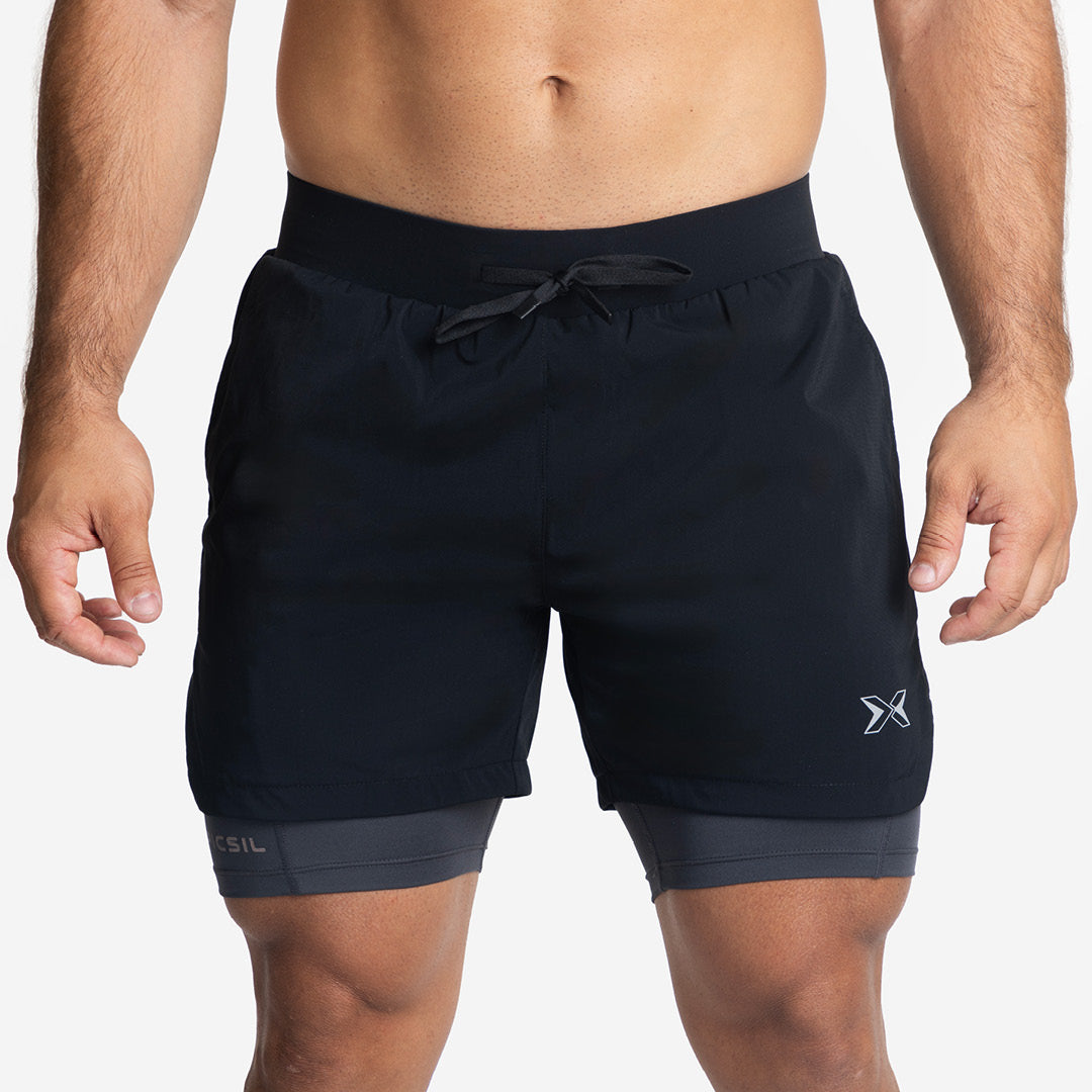 Shorts con mesh di compressione 2 in 1 uomo Premium