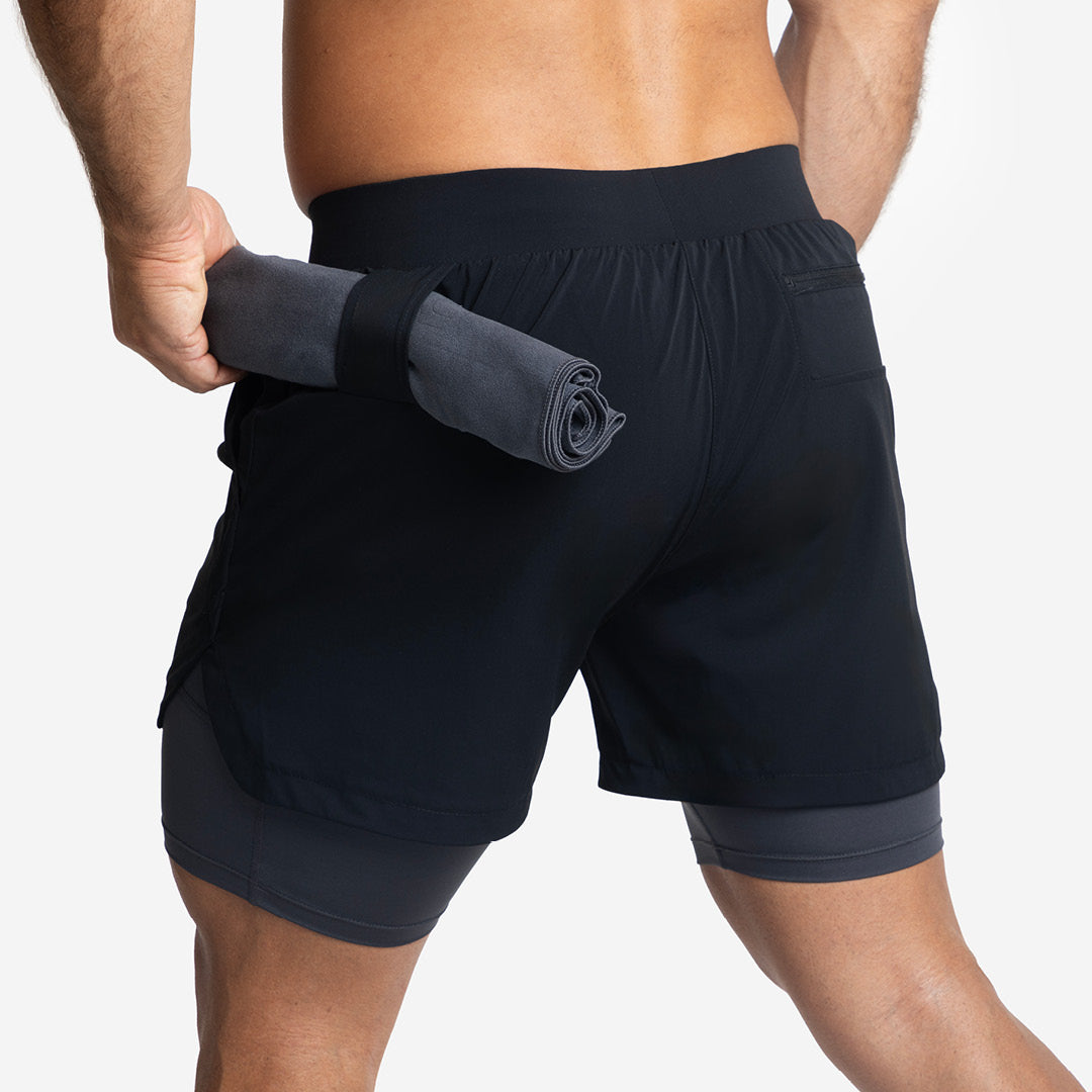 Shorts con mesh di compressione 2 in 1 uomo Premium