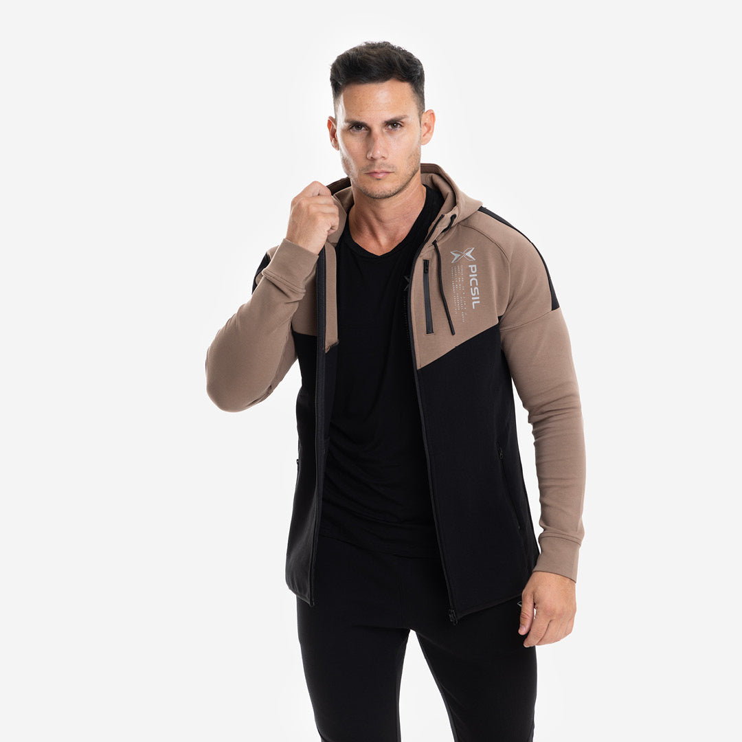 Felpa con zip da uomo Urban Premium