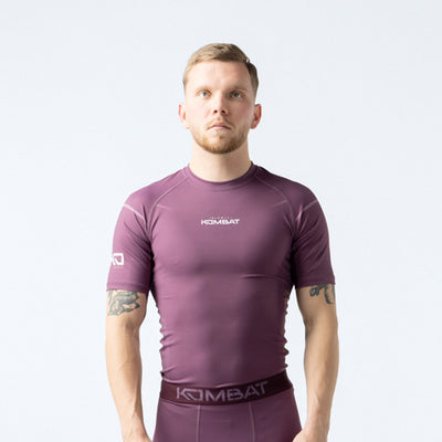 Maglietta rashguard a maniche corte KOMBAT Kobalt per uomo 