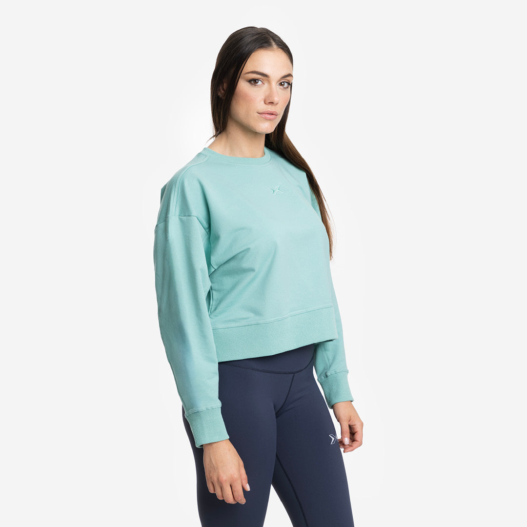 Felpa Donna crop Jersey stretch