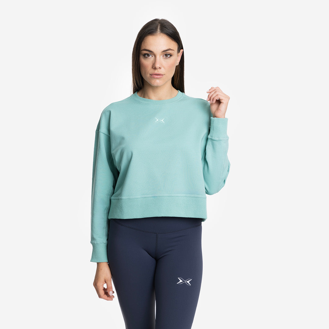 Felpa Donna crop Jersey stretch